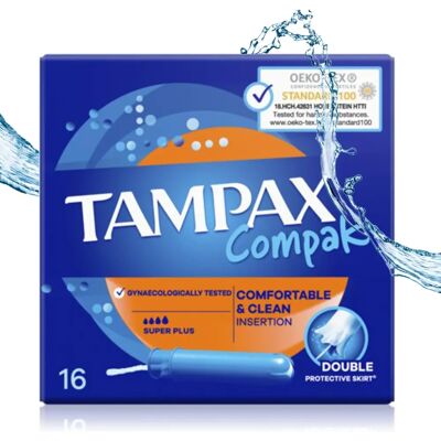 Tampones Tampax Super Plus con aplicador - Para mujeres Tampones Tampax Super Plus con aplicador - Para mujeres