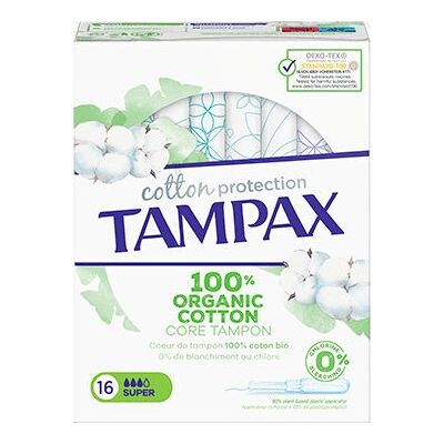 Tampon Orgánico Súper Tampax - 16 unidades - Algodón Orgánico Tampon Orgánico Súper Tampax - 16 unidades - Algodón Orgánico