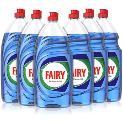 Fairy - Anti-Bacterial Washing Up Liquid - 6x870ml - Dishwashing Liquid Fairy - Anti-Bacterial Washing Up Liquid - 6x870ml - Dishwashing Liquid