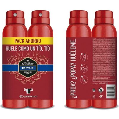 Old Spice Captain Deodorant Spray 150ml Set 2 Pieces - Deodorant Spray Old Spice Captain Deodorant Spray 150ml Set 2 Pieces - Deodorant Spray