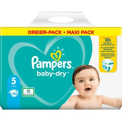 Pampers - Baby-Dry - Size 5 - 94 nappies - diapers Pampers - Baby-Dry - Size 5 - 94 nappies - diapers