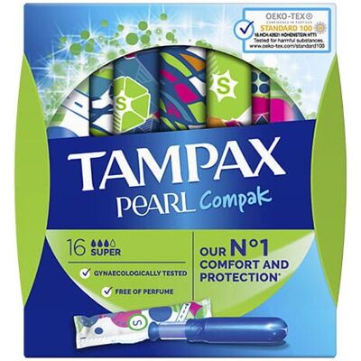 Tampax Pearl Compak Super Tampon - Menstruationsschutz Tampax Pearl Compak Super Tampon - Menstruationsschutz