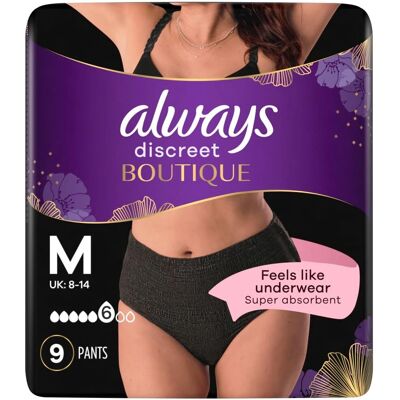 Always Discreet Boutique Pantalons Plus M noirs (9 pièces) Always Discreet Boutique Pantalons Plus M noirs (9 pièces)