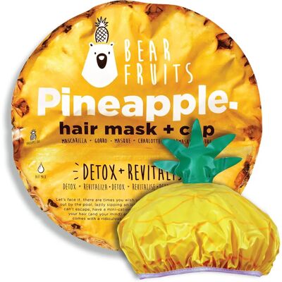 Masque Capillaire Ananas Bear Fruits - Revitalisant - 20x1ml - Publicité Masque Capillaire Ananas Bear Fruits - Revitalisant - 20x1ml - Publicité