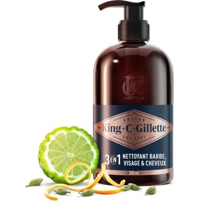 Nettoyant barbe et visage King C Gillette - 6 x 350ml - Publicité Nettoyant barbe et visage King C Gillette - 6 x 350ml - Publicité
