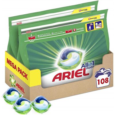 Ariel - All-in-1 Pods - 108 washes - Laundry Detergent Pods Ariel - All-in-1 Pods - 108 washes - Laundry Detergent Pods