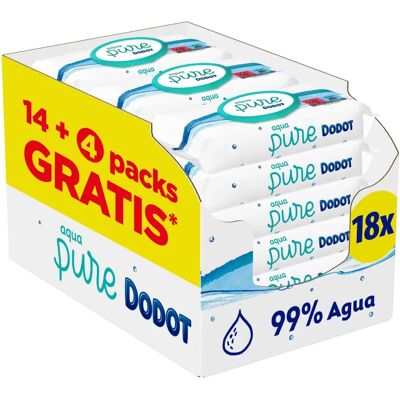 Lenços Umedecidos Dodot Aqua Pure - Lenços Umedecidos para bebê Lenços Umedecidos Dodot Aqua Pure - Lenços Umedecidos para bebê