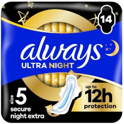 Always Merkki S5 Night Extra siivet - Hygieeninen side Always Merkki S5 Night Extra siivet - Hygieeninen side
