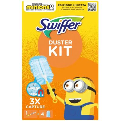 Kit de Duster Swiffer - Poignée ergonomique, 4 recharges - Kit de nettoyage - Publicité Kit de Duster Swiffer - Poignée ergonomique, 4 recharges - Kit de nettoyage - Publicité