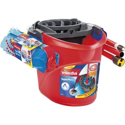 Vileda 3Action SuperMocio Set Mop - Sistema Completo per Pulire i Pavimenti Vileda 3Action SuperMocio Set Mop - Sistema Completo per Pulire i Pavimenti