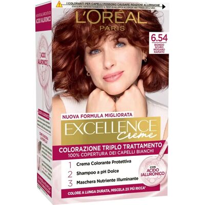 L'Oréal Paris Excellence Biondo Scuro Mogano Crema Colorante - Crema Colorante per Capelli L'Oréal Paris Excellence Biondo Scuro Mogano Crema Colorante - Crema Colorante per Capelli