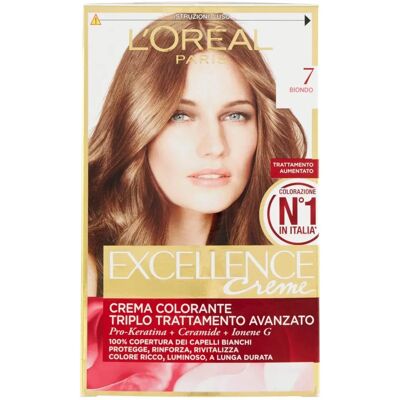 L'Oréal Paris - Excellence - Castano Chiaro - Tinta Capelli Permanente L'Oréal Paris - Excellence - Castano Chiaro - Tinta Capelli Permanente
