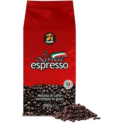 Zicaffè Linea Espresso 1 kg - Ziarna kawy o wysokiej zawartości kofeiny Zicaffè Linea Espresso 1 kg - Ziarna kawy o wysokiej zawartości kofeiny