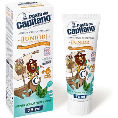 Pasta del Capitano Junior Hammastahna Pehmeä Minttu (75 ml) Pasta del Capitano Junior Hammastahna Pehmeä Minttu (75 ml)