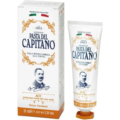 Pasta Del Capitano 1905 Dentifrice de voyage - Vitamine ACE - Publicité Pasta Del Capitano 1905 Dentifrice de voyage - Vitamine ACE - Publicité