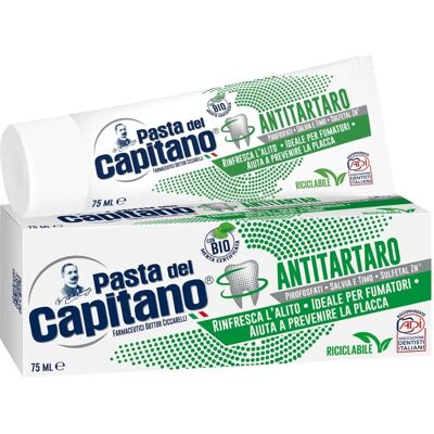 Pasta del Capitano Antitartaro - Zinc Sulfetal ZN - Menta biologica - Dentifricio contro la placca Pasta del Capitano Antitartaro - Zinc Sulfetal ZN - Menta biologica - Dentifricio contro la placca