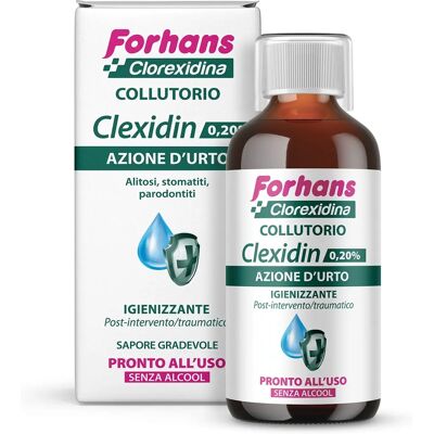 Collutorio Clexidin 0,20% di Forhans - Antisettico, Senza Alcool Collutorio Clexidin 0,20% di Forhans - Antisettico, Senza Alcool