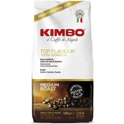 Kimbo Top Flavour 100% Arabica 1kg Italy Coffee Beans - Pack (6) Kimbo Top Flavour 100% Arabica 1kg Italy Coffee Beans - Pack (6)