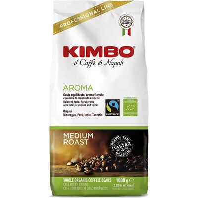 Kimbo - Coffee Beans - Fairtrade & Organic - 1kg Kimbo - Coffee Beans - Fairtrade & Organic - 1kg