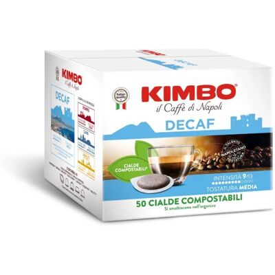 Kimbo Decafeïné Koffie in Cups - 50 stuks, ESE 44mm Kimbo Decafeïné Koffie in Cups - 50 stuks, ESE 44mm