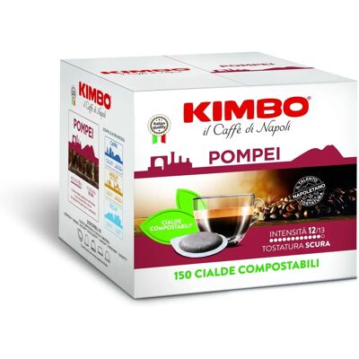Capsules de café Kimbo Pompei - 150 pcs - Espresso italien fort - Publicité Capsules de café Kimbo Pompei - 150 pcs - Espresso italien fort - Publicité