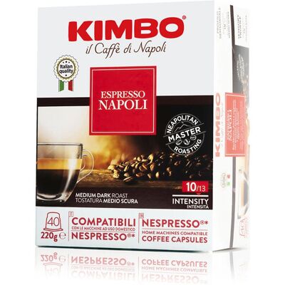 Kimbo - Espresso Napoli - Medium-dark roast - 5.5 g - 40 pc - Capsule caffè Kimbo - Espresso Napoli - Medium-dark roast - 5.5 g - 40 pc - Capsule caffè