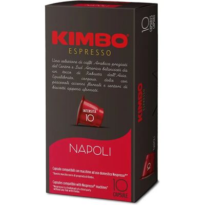 Capsules de café Kimbo Napoli - Arabica & Robusta - Compatible Nespresso - Publicité Capsules de café Kimbo Napoli - Arabica & Robusta - Compatible Nespresso - Publicité