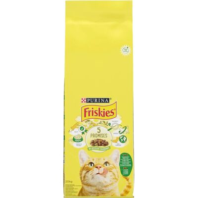 Purina Friskies Ração para Gatos Adultos com Coelho, Frango e Legumes - 20KG Purina Friskies Ração para Gatos Adultos com Coelho, Frango e Legumes - 20KG