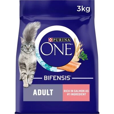 Purina ONE Vuxen Lax & Hela Korn Torrfoder - 3kg Purina ONE Vuxen Lax & Hela Korn Torrfoder - 3kg