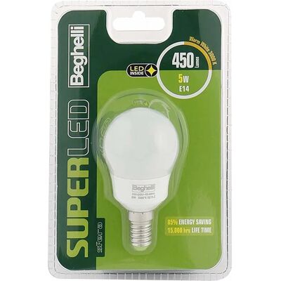 Beghelli E14 Bianco Caldo 5W Risparmio Energetico Beghelli E14 Bianco Caldo 5W Risparmio Energetico