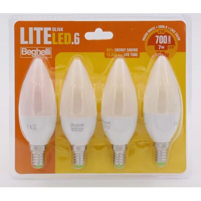 Beghelli LiteLED 6 Lampada a risparmio energetico - E14 7W Bianco caldo Beghelli LiteLED 6 Lampada a risparmio energetico - E14 7W Bianco caldo