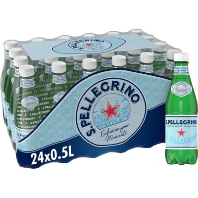 S.Pellegrino Agua Mineral Natural con Gas - Pack 24 - 50 cl - Eau pétillante - Publicité S.Pellegrino Agua Mineral Natural con Gas - Pack 24 - 50 cl - Eau pétillante - Publicité