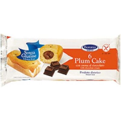 Dino Corsini Srl Bononia Plumcake Senza Glutine con Crema al Cioccolato - 6 Pezzi Dino Corsini Srl Bononia Plumcake Senza Glutine con Crema al Cioccolato - 6 Pezzi