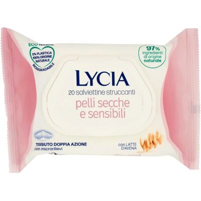 Lingettes Démaquillantes Lycia - Peaux Sensibles - 20 pièces Lingettes Démaquillantes Lycia - Peaux Sensibles - 20 pièces