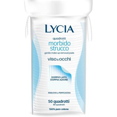 Dischetti di Cotone Lycia - Sensibili & Doppia Azione - Rimuovi Trucco Viso & Occhi Dischetti di Cotone Lycia - Sensibili & Doppia Azione - Rimuovi Trucco Viso & Occhi