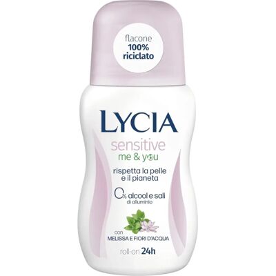 Déodorant Lycia Sensitive Me & You Roll-On 50ml Déodorant Lycia Sensitive Me & You Roll-On 50ml