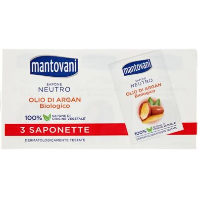 Trio di Saponette all'Argan Biologico Mantovani - Sapone Trio di Saponette all'Argan Biologico Mantovani - Sapone