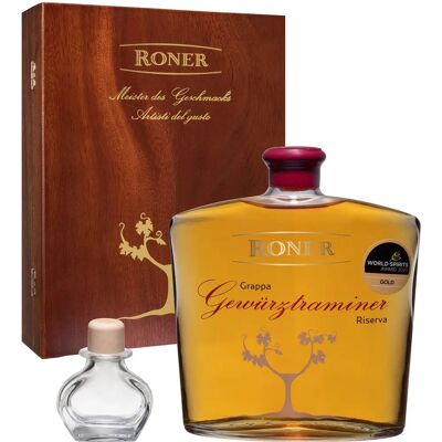 Roner Gewürztraminer Riserva - Eaux-de-vie de Vin - 18 Mois Enfouie - Publicité Roner Gewürztraminer Riserva - Eaux-de-vie de Vin - 18 Mois Enfouie - Publicité