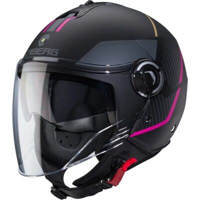 Caberg Riviera V4 X Geo Matte Anthracite Fuchsia - Jet Helmet Caberg Riviera V4 X Geo Matte Anthracite Fuchsia - Jet Helmet