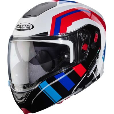 Caberg Horus X Road Klapphelm - Schwarz Weiss Blau - M - unisex Caberg Horus X Road Klapphelm - Schwarz Weiss Blau - M - unisex