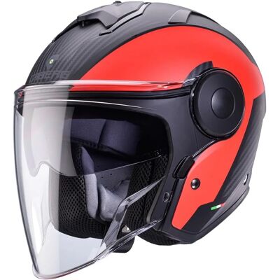 Casque Jet Soho Caberg - Noir/Rouge - Ville & Tourisme - Publicité Casque Jet Soho Caberg - Noir/Rouge - Ville & Tourisme - Publicité