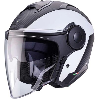 Casque jet Soho de Caberg - Noir/Blanc - Certifié ECE 22.06 - Publicité Casque jet Soho de Caberg - Noir/Blanc - Certifié ECE 22.06 - Publicité