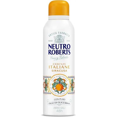 Neutro Roberts Siracusa Deodorante Spray - 48h, Senza Sali di Alluminio Neutro Roberts Siracusa Deodorante Spray - 48h, Senza Sali di Alluminio