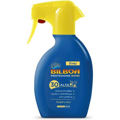 Spray solaire Bilboa Bimbi SPF 30 - Protection enfant Spray solaire Bilboa Bimbi SPF 30 - Protection enfant