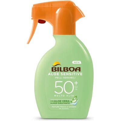 Bilboa Aloe Sensitive Crème Solaire en Spray SPF 50+ - Publicité Bilboa Aloe Sensitive Crème Solaire en Spray SPF 50+ - Publicité