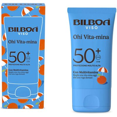 Bilboa Crema Viso Vitamina SPF 50+ - Face Cream with Vitamins - SPF 50+ Bilboa Crema Viso Vitamina SPF 50+ - Face Cream with Vitamins - SPF 50+