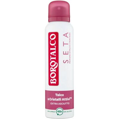 Borotalco Seta Deodorante Spray con Talco e Fiori Rosa 150 ml Borotalco Seta Deodorante Spray con Talco e Fiori Rosa 150 ml