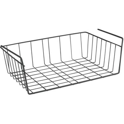 Panier suspendu Metaltex - 40x26x14 cm - Métal noir - Rangement cuisine - Publicité Panier suspendu Metaltex - 40x26x14 cm - Métal noir - Rangement cuisine - Publicité