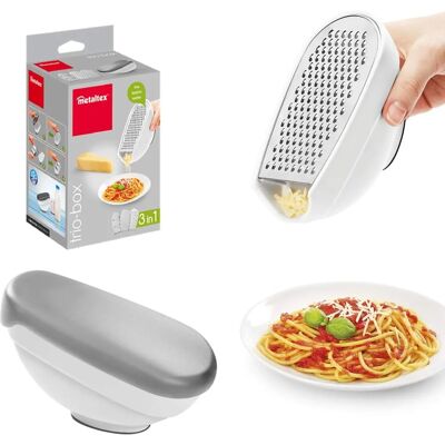 Grattugia universale Metaltex con contenitore e coperchio - Grattugia Grattugia universale Metaltex con contenitore e coperchio - Grattugia