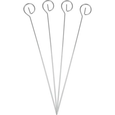 Metaltex - 8002522004223 - Acier inoxydable - 22 cm - 4 pcs - set de brochettes - Publicité Metaltex - 8002522004223 - Acier inoxydable - 22 cm - 4 pcs - set de brochettes - Publicité
